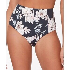 Sanctuary Night Jungle Floral High Waist Bikini Bottom  L Black